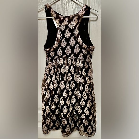 Free People Sleeveless Metallic Studded Jacquard Mini Dress - Picture 3 of 11